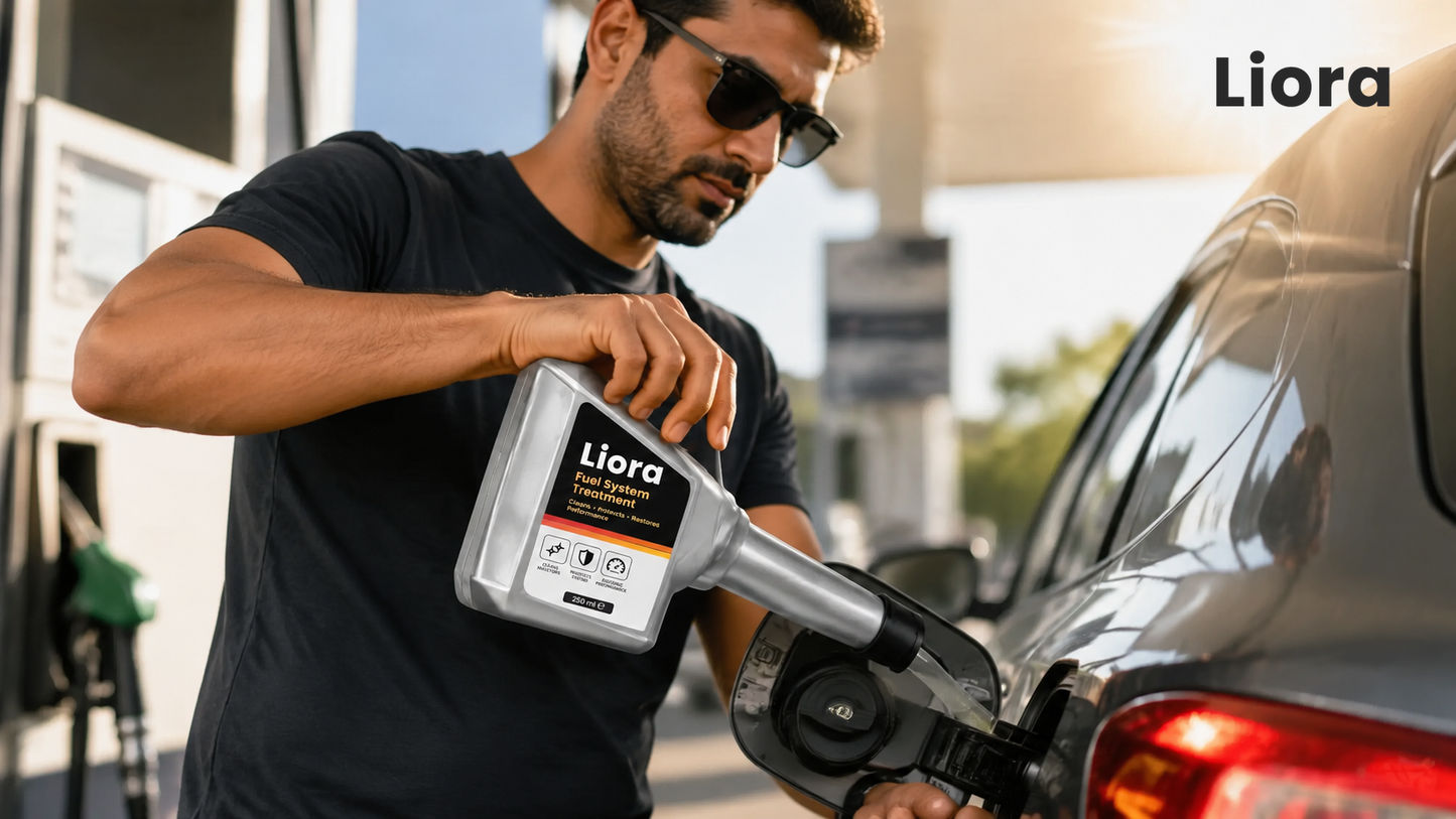 Treating the car before a fill-up