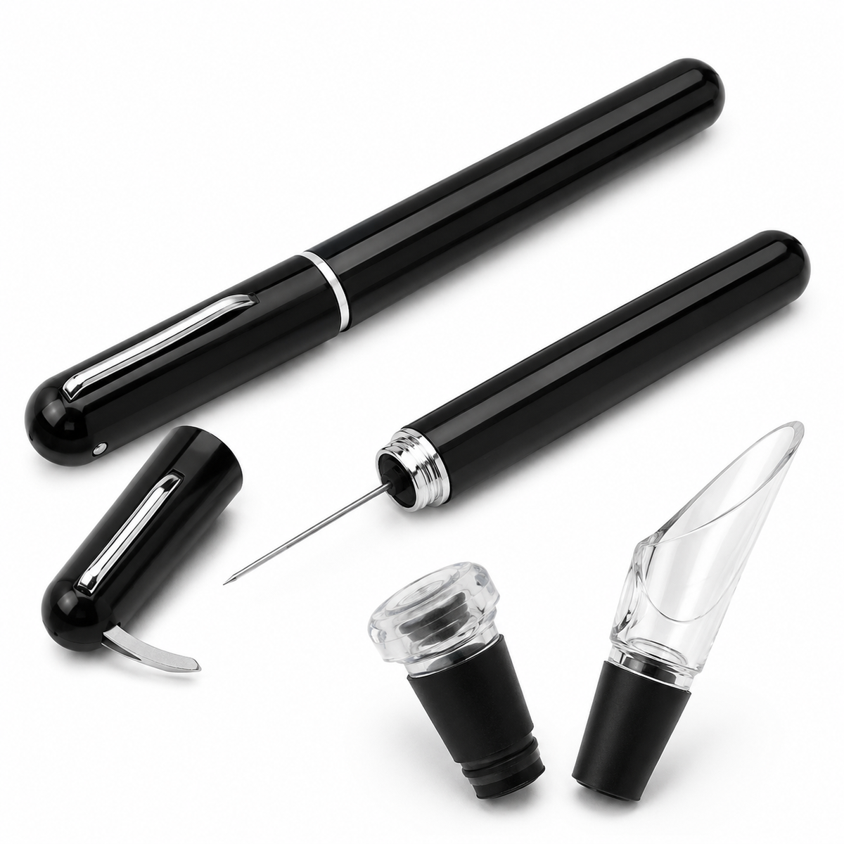 The Air Corkscrew Kit — Pen Opener, Vacuum Stopper & Aerator