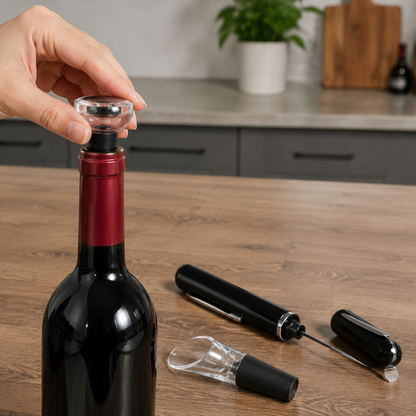 The Air Corkscrew Kit — Pen Opener, Vacuum Stopper & Aerator