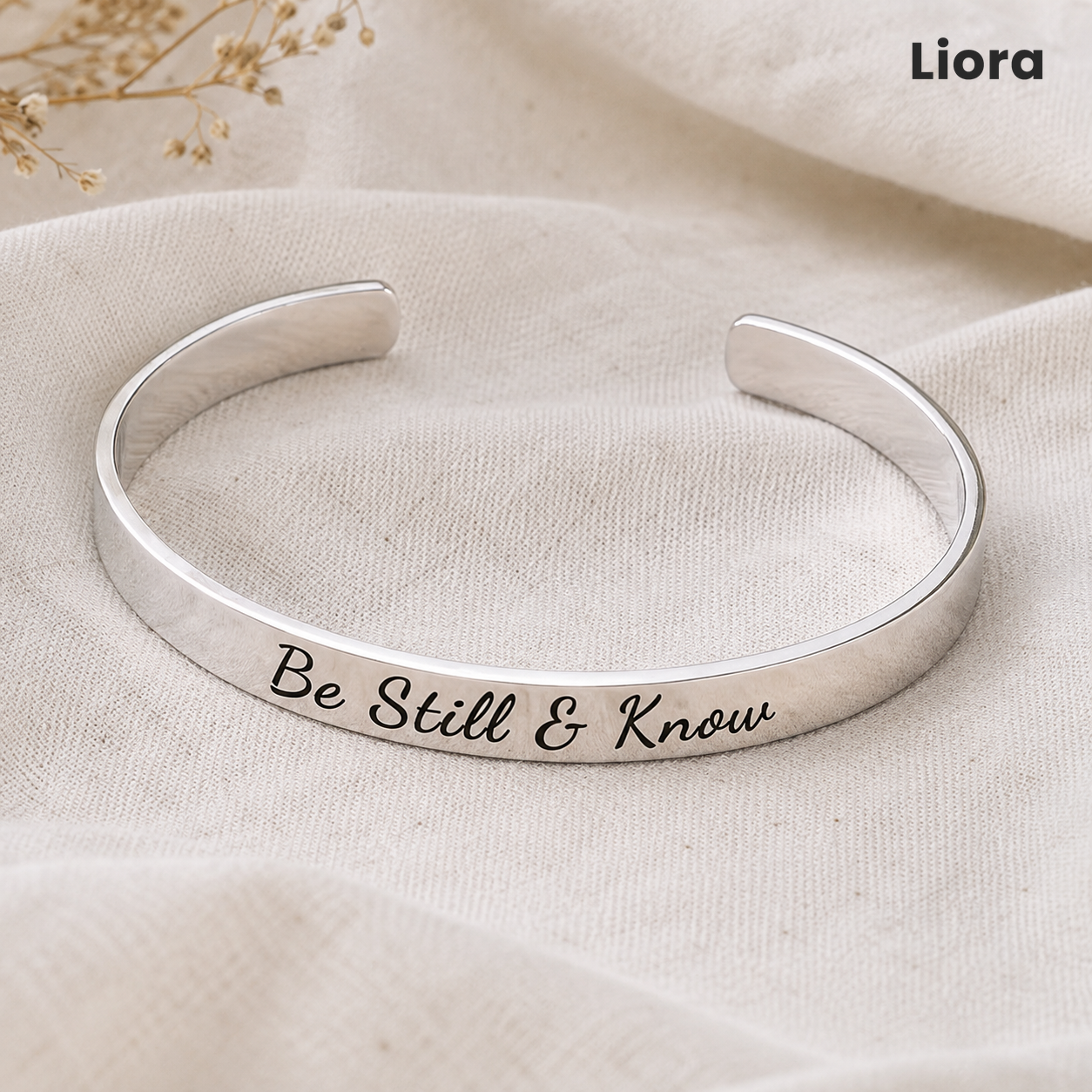 Personalized Scripture Sterling Silver Cuff Bracelet