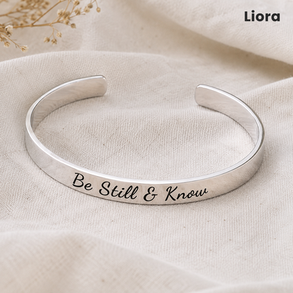 Personalized Scripture Sterling Silver Cuff Bracelet