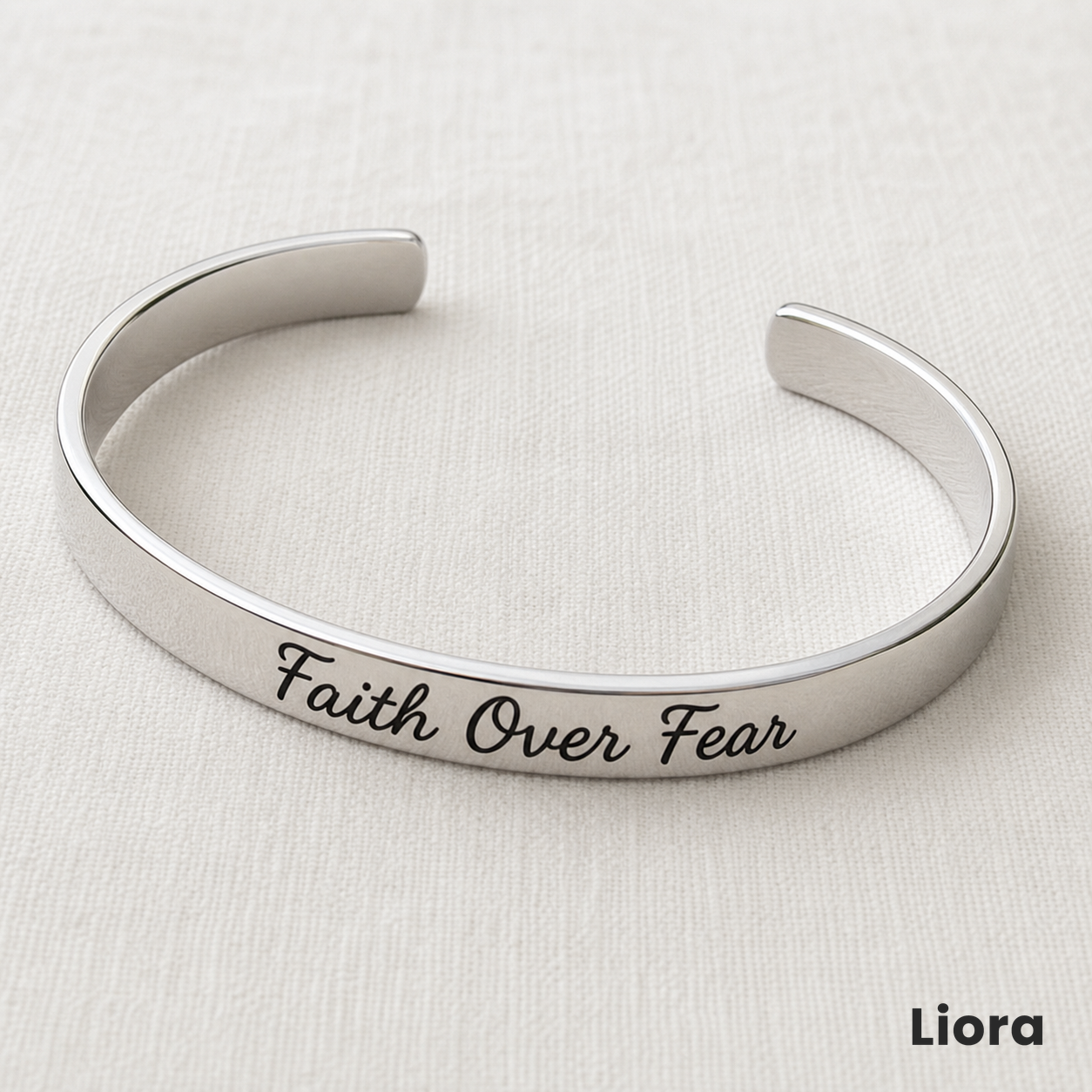 Personalized Scripture Sterling Silver Cuff Bracelet