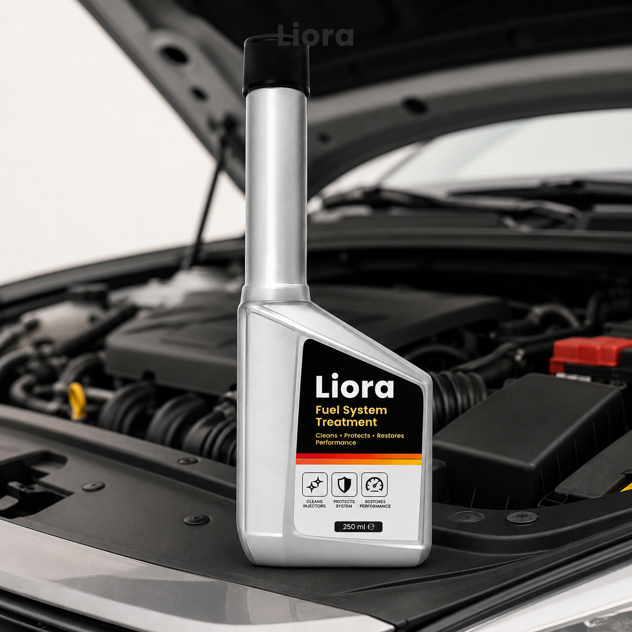 Bottle on the engine bay