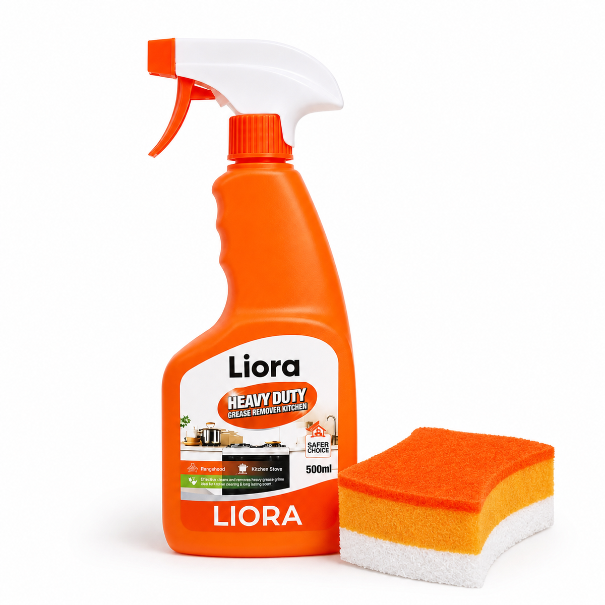 Heavy Duty Kitchen Grease Remover — No-Scrub Degreaser Spray