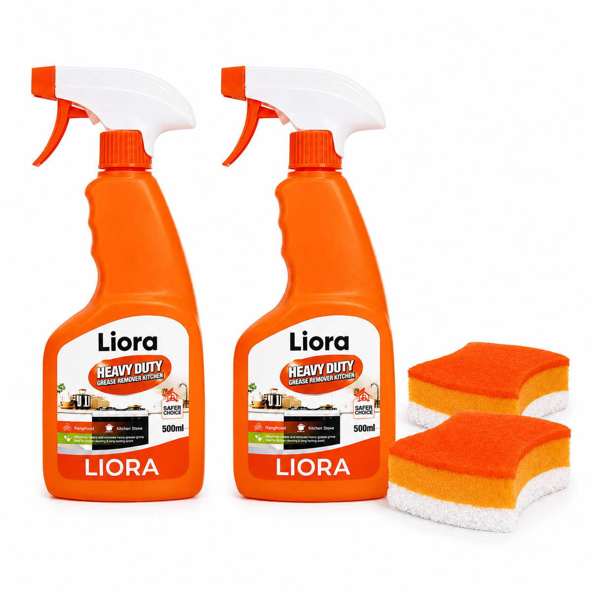 Heavy Duty Kitchen Grease Remover — No-Scrub Degreaser Spray