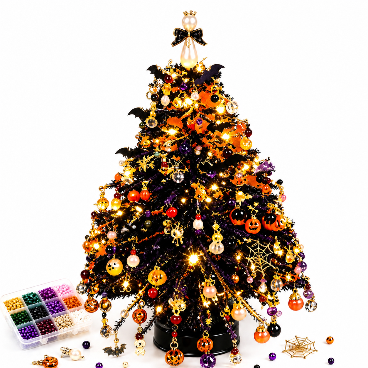 DIY Beaded Halloween Tree Kit — Build Your Own Glowing Tabletop Tree