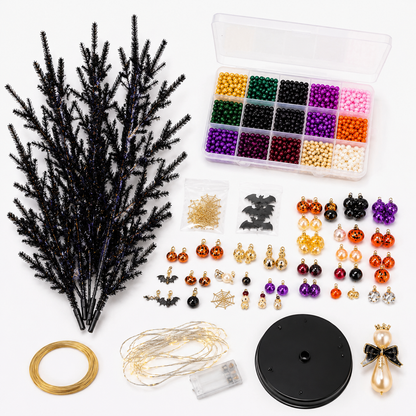 DIY Beaded Halloween Tree Kit — Build Your Own Glowing Tabletop Tree
