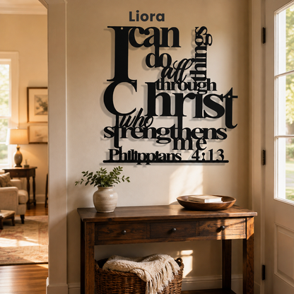 I Can Do All Things — Philippians 4:13 Metal Wall Art