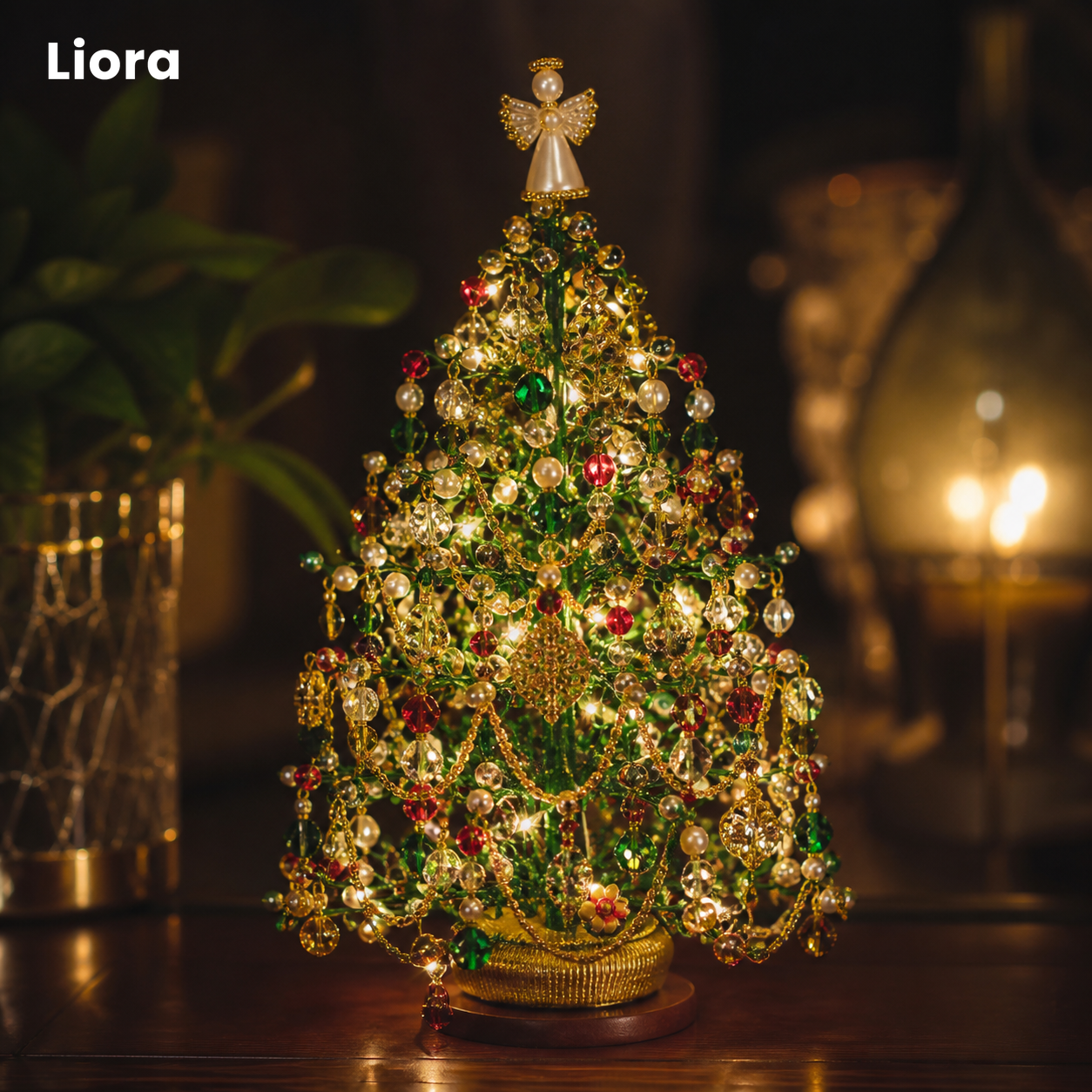 DIY Beaded Christmas Tree Kit — Make Your Own Sparkling Tabletop Tree